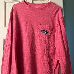 Vineyard Vines Red Long Sleeve Tee Classic Comfort